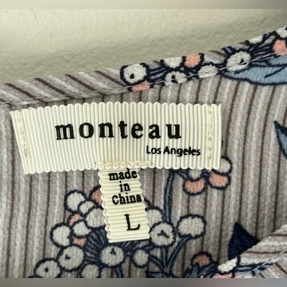 Monteau Floral Blouse Top - Picture 3 of 3